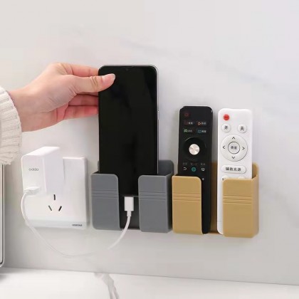{READY STOCK} Wall Mounted Mobile Phone Charging Holder Remote Control Air Conditioner Storage Box Case Rack 粘贴式无痕手机充电支架 {READY STOCK} Wall Mounted Mobile Phone Charging Holder Remote Control Air Conditioner Storage Box Case Rack 粘贴式无痕手机充电支架